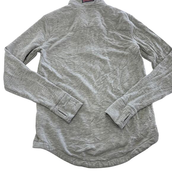 Vineyard Vines Sweater Womens X Small Grey Heather Dreamcloth Shep Shirt 1/4 Zip - Picture 2 of 7